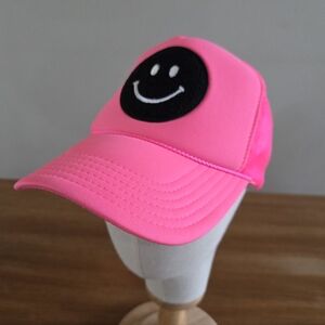 Local Beach Women's Hot Pink Smile Face Hat